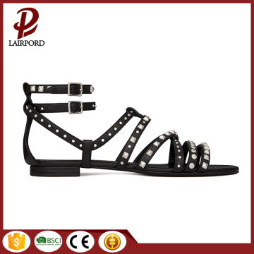 newest stylish rivet flat sandals