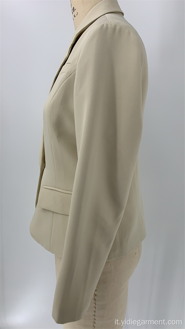 Blazer casual da donna bianco sporco