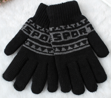 Jacqaurd Fiver Fingers Warm Acrylic Winter Knitting Gloves