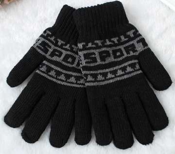 Jacqaurd Fiver Fingers Warm Acrylic Winter Knitting Gloves