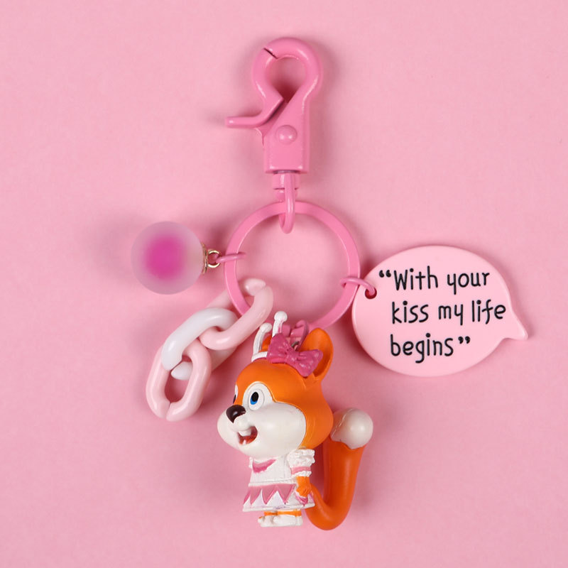 Dog Plastic Keychain