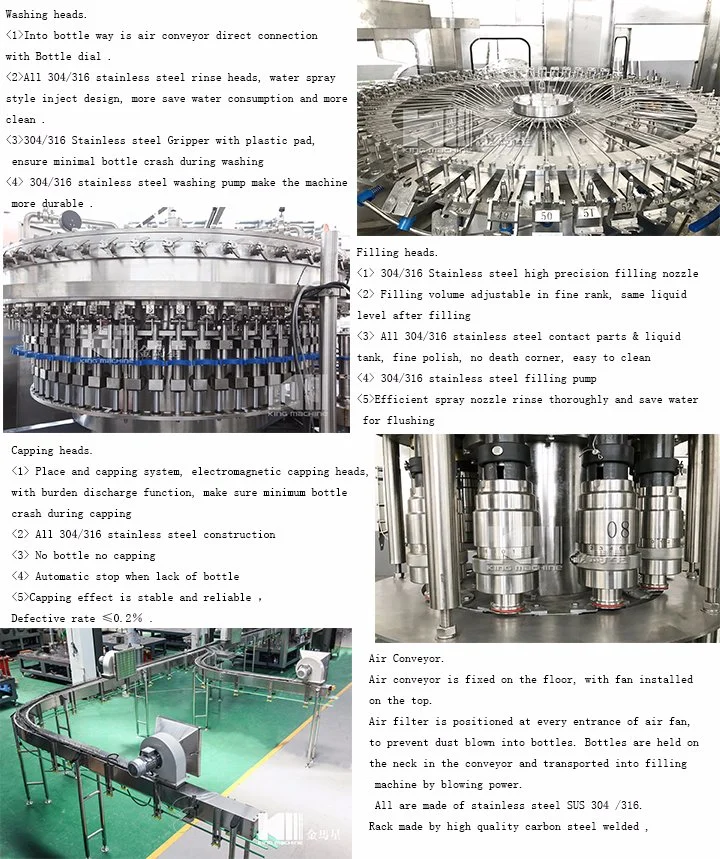 Automatic Sparking Water Washing Filling Capping Machine