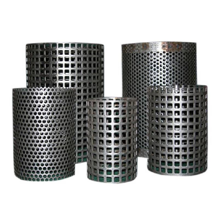 Customized metal straight perforated filter pipe metal tube cylinder