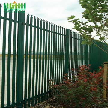 powder galvanized security palisade fence