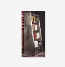 Industrial Vintage Aluminum Bookcases 1026