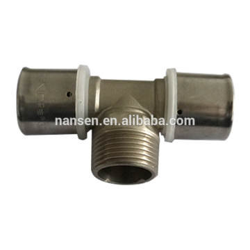 equal cross-nickel plated press fitting