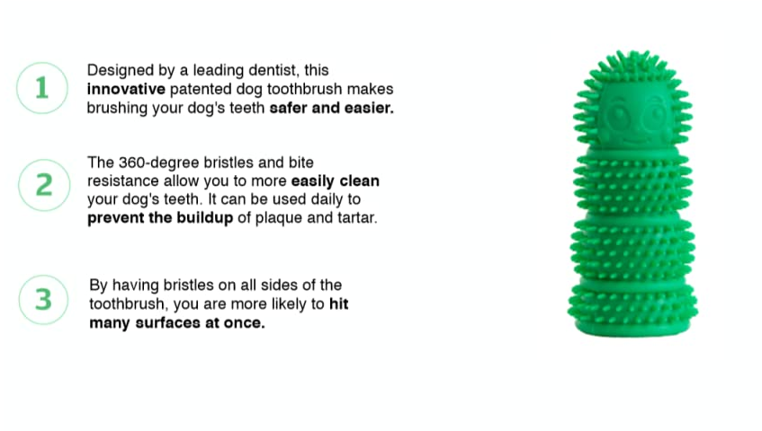 فرشاة الأسنان سيليكون 360 شعيرات لأسنان الحيوانات الأليفة