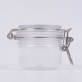 200ml Food Container Clear Pet glass Plastic Candy Jar with Air Tight Lid for Storage Bee Nut Flower Tea empty jar