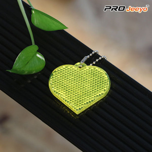 Reflekterande Hi Vis Acrylic Heart Security Keychain