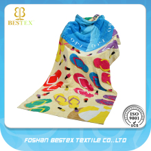 High quality reactive printed cotton beach towel bag
