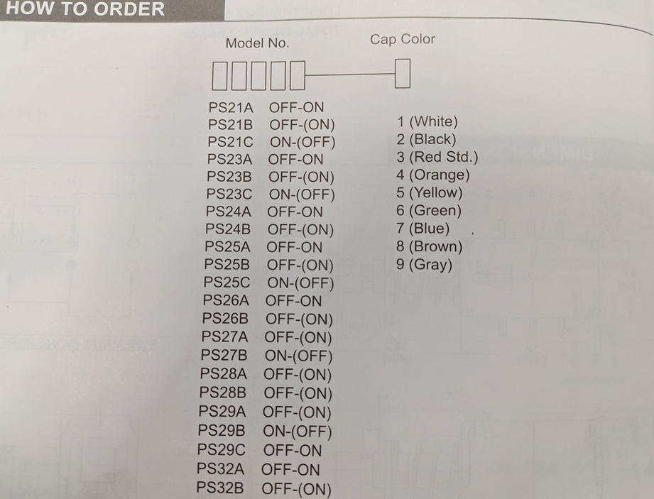 1A Plastic Push Button