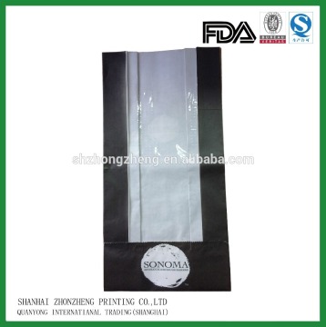 Customized paper bread bag / food grade bread paper bag