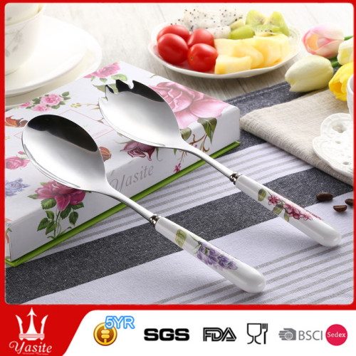 Classical style 2 set ceramic salad fork & spoon /porcelain dinner set