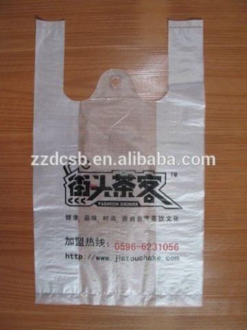 HDPE plastic bag/shopping vest carrier bags