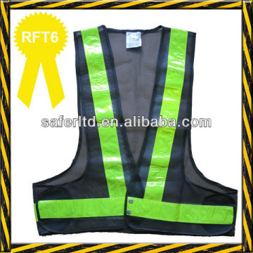 Black mesh reflective vest/mesh reflective vest