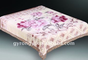100% polyester raschel double blanket with korea style