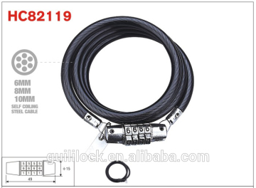 Coiled Cable Lock,Cable Lock,Password Lock HC82119