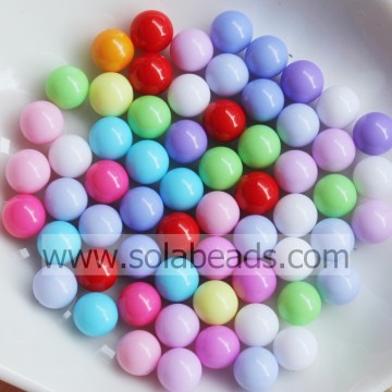 Warm 14mm Acrylic Round Pony Beads