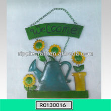 welcome iron wall art