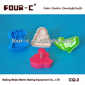 Princess plunger cookie cutters,plastic cookie tools