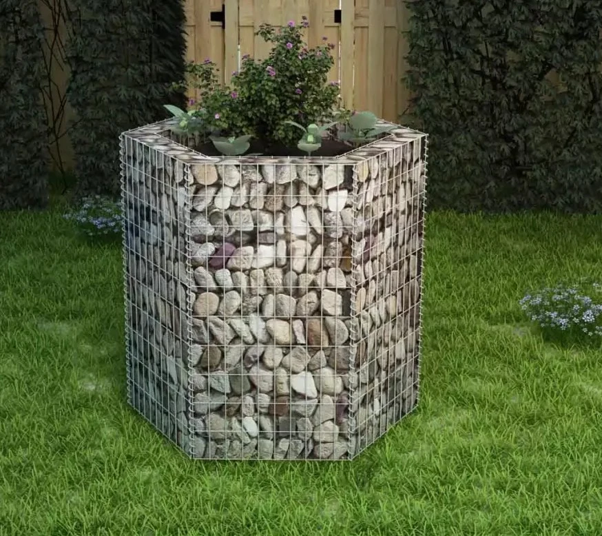 Galvanized Landscaping Gabion Planter