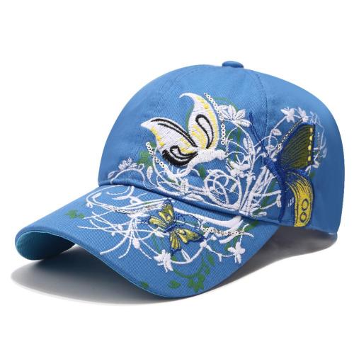 Gorra de béisbol bordada mariposa gorra de pato bordada