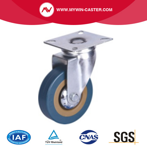2 "zinkcoating bovenste plaat geen remvorm op PVC + PP -kern (plat loopvlak) Rivet American Type Mini Duty Caster Wheels