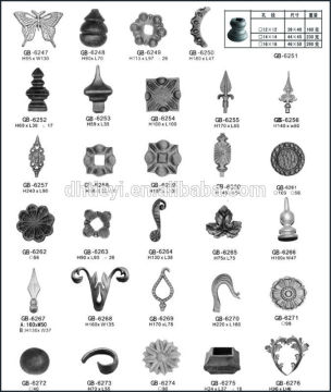 punching press fitting wrought iron flowers and leaves