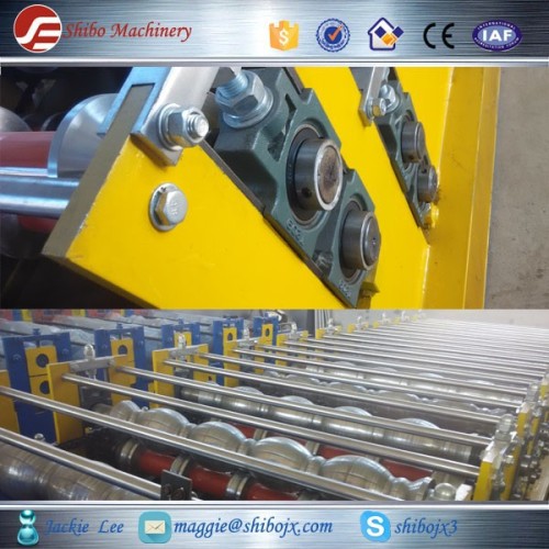 Delta/Siemens corrugated iron roof making machine, metal tile forming machine on Canton Fair