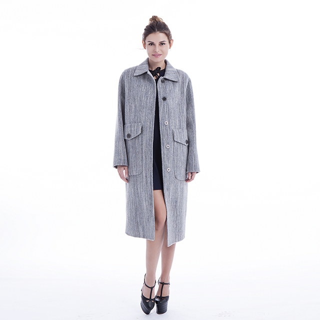 Front cashmere coat