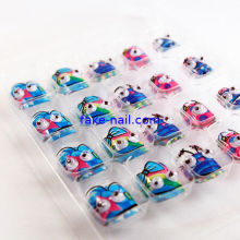 Fashional 3d Japanese Fake Nails , French Manicure Fake Nails