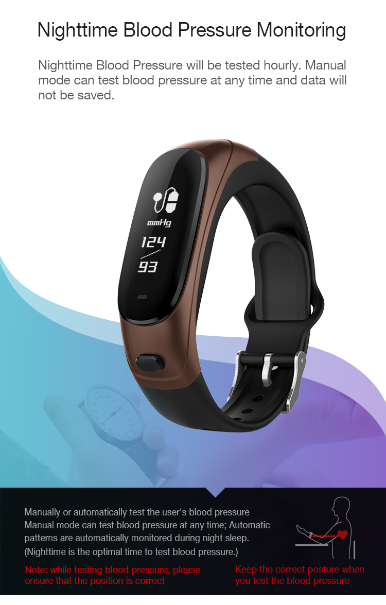 CE RoHS Sport Fitness Tracker ear band Bracelet Heart Rate Health Smart Wristband