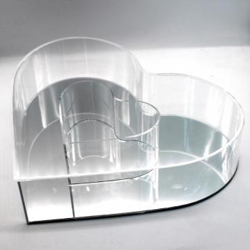 clear acrylic flower case/beauty box with acrylic case