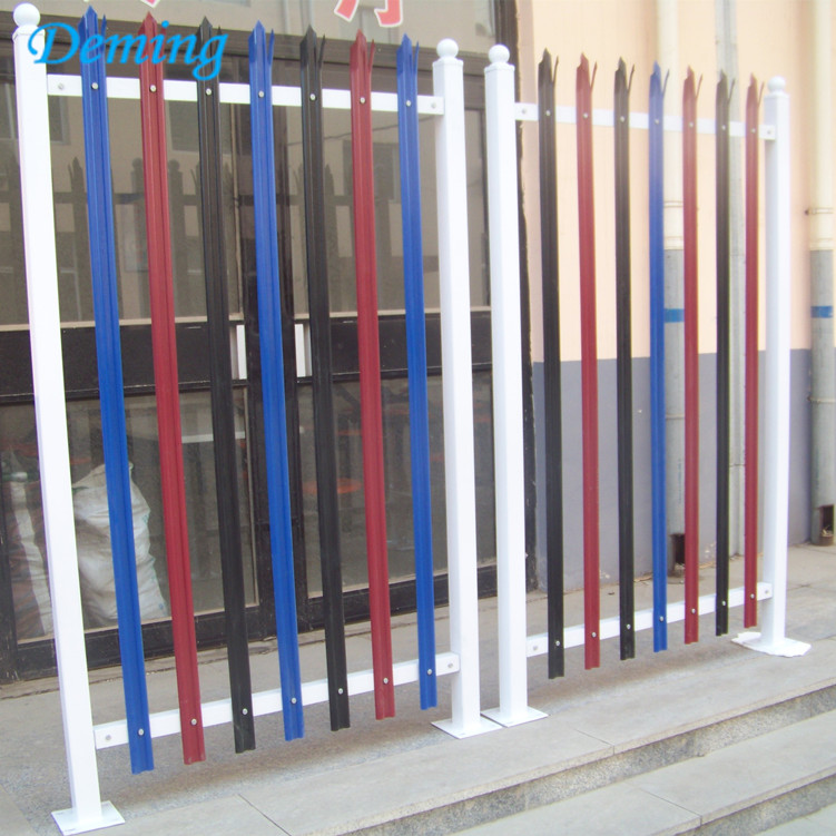 PVC coated white picket fence