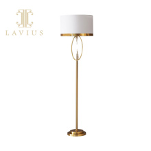 Retro art style gold hotel floor lamp