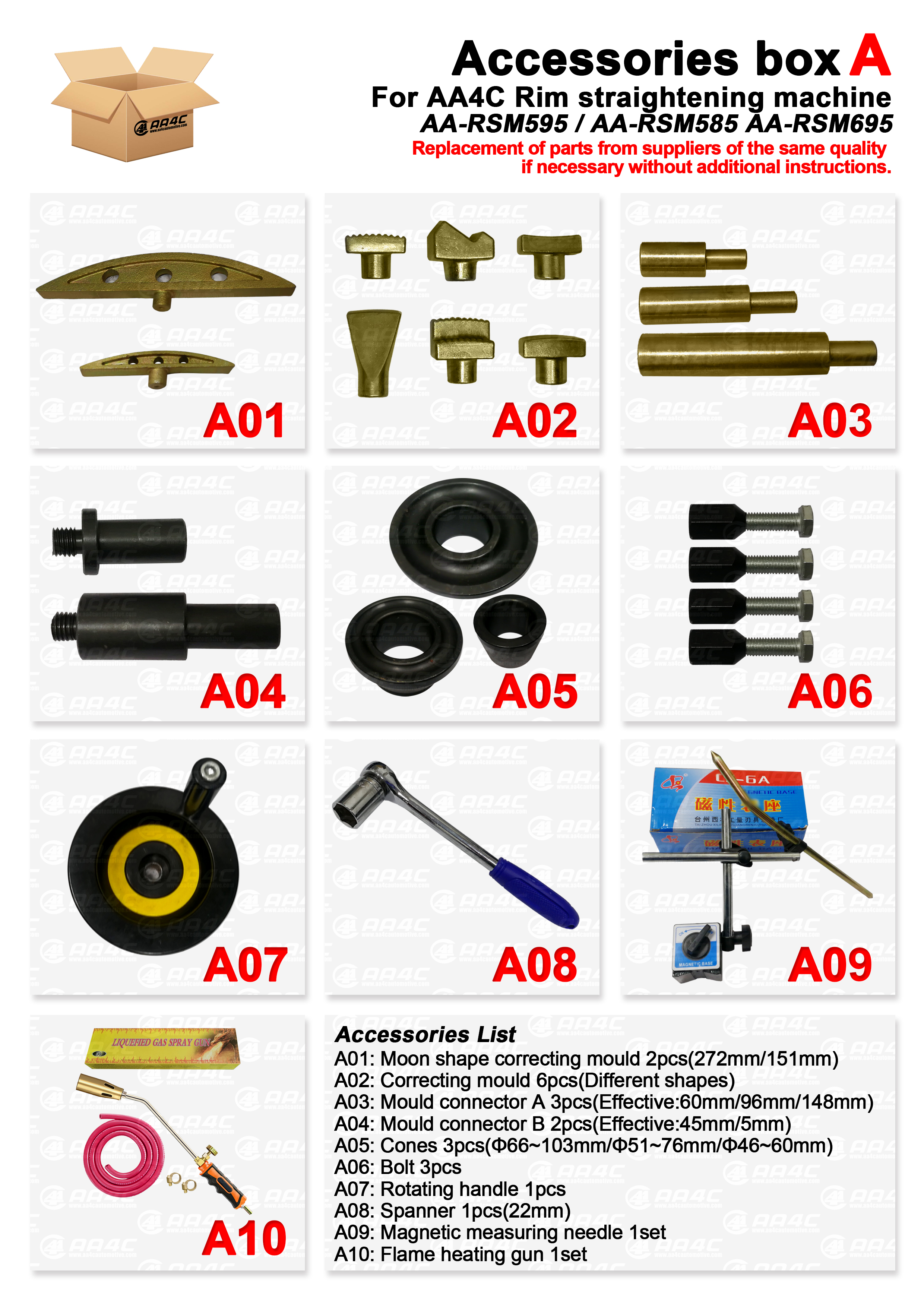 AA4C latest rim repair machine Alloy/Steel Rim STRAIGHTENING MACHINE AA-RSM595