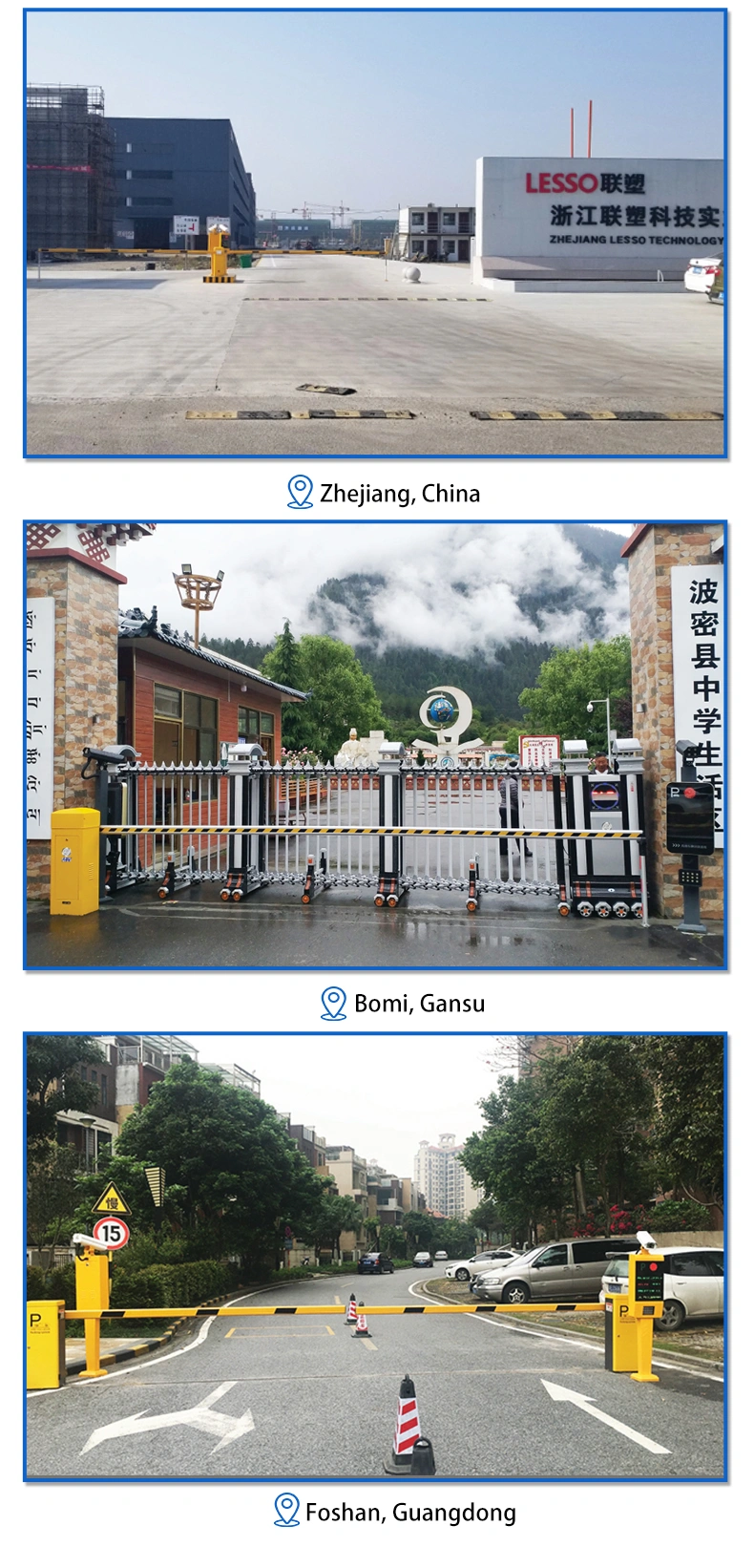 Boom Barrier Gate System High Speed Drop Arm Barrier Gate for Car Parking Management