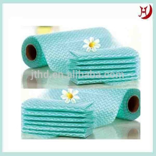 Green wave printed disposable spunlace nonwoven finished products