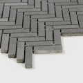 Herringbone Shape Black Marble Stone Mosaic Kitchen Tiles