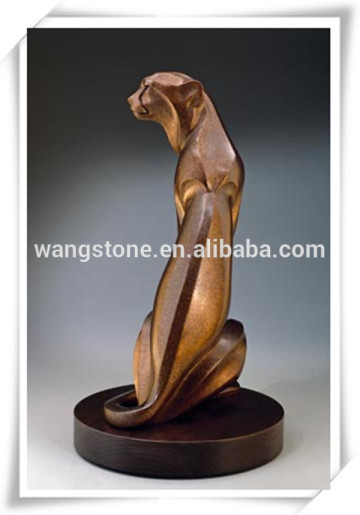 Art Decoration Life Size Animal Statue, Gold Leopard Statue