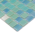 Azulejos de piscina con protector contra salpicaduras de mosaico de perlas mixtas