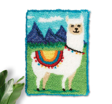 Latch Hook Kits for Adults Color Printed DIY Rug Carpet Needlework for Home Decoration Festival Gift