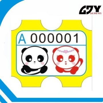 double perforated tickets of redemption tickets of Raffle ticket