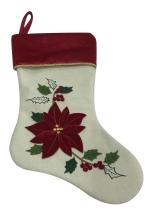 2020 Christmas stocking-decorated red flower