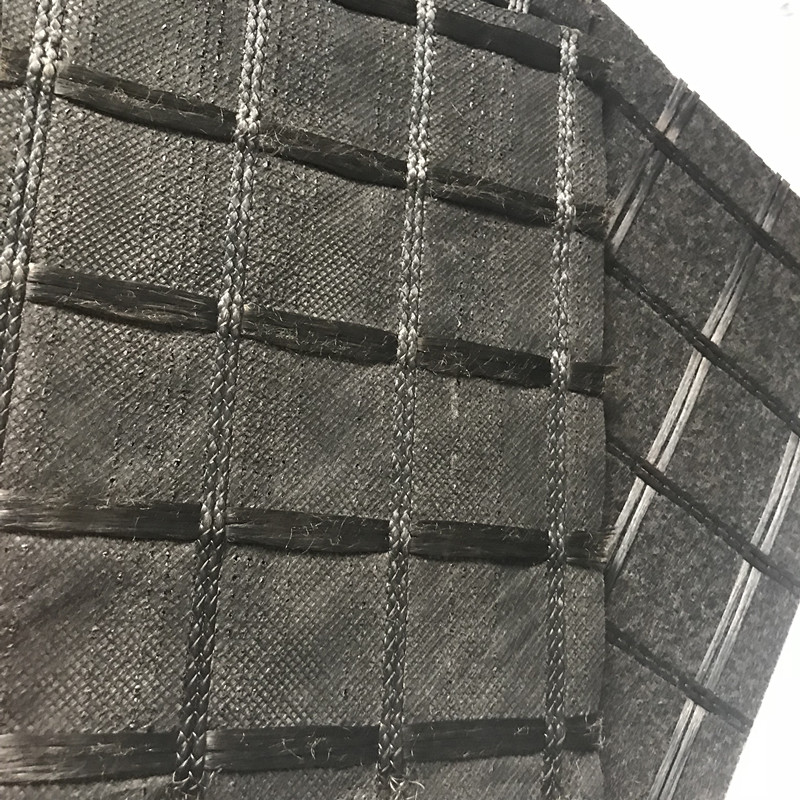 Fiberglass Geogrid Composite 100g Nonwoven Geotextile