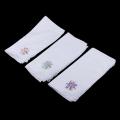 Flower Cotton Handkerchief Embroidery Pocket Square