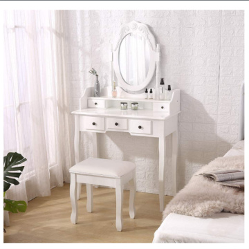 Vintage Bedroom Vanity Lots Storage Dressing Table White