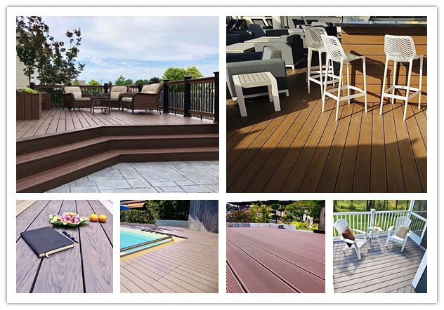 Court Yard Terrace WPC Floor Board Decoration Material Composite Decking