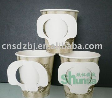 hot drink coffee paper cup with handle