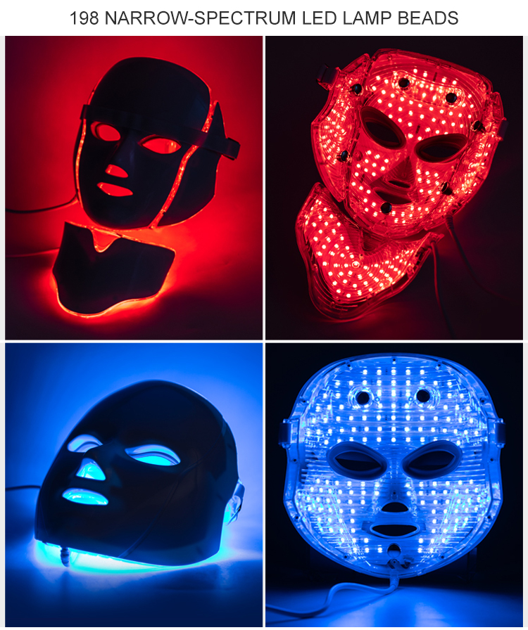Led face mask led light therapy mask